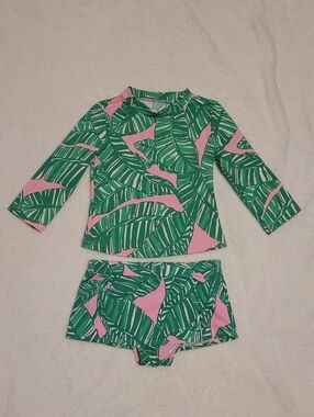Lilly Pulitzer Kids Sharlene Let's Go Bananas UPF 50+ Swim Set Size 3